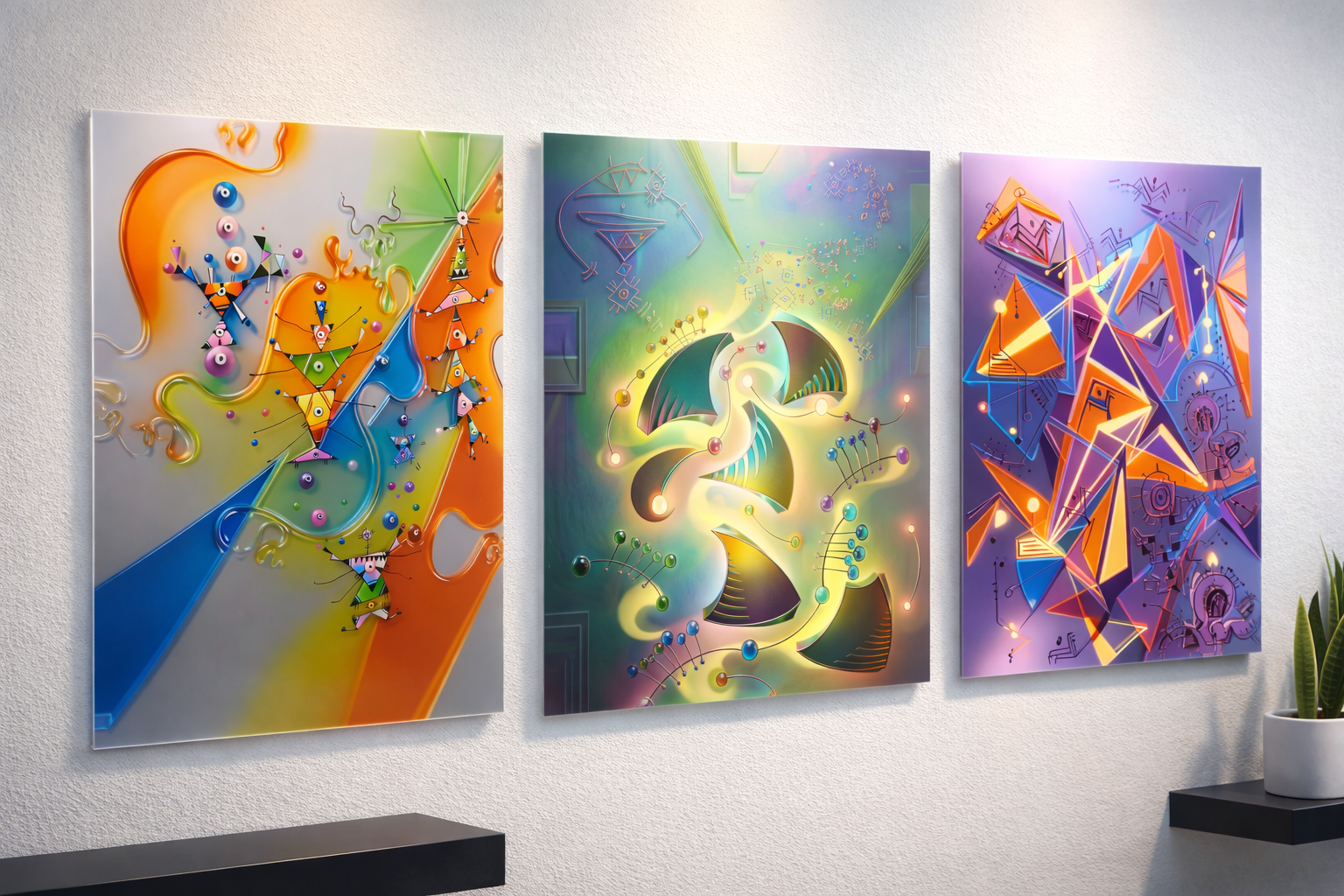 Acrylic prints with vivid color and glossy finish.